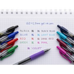 Pilot G-2+ gelpenna, 0,7 mm, blå