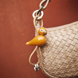 Kay Bojesen Nyckelring Fågel, orange