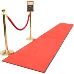Halkfri matta, 400x90 cm, röd