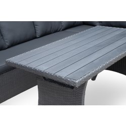 OUTDOOR hörnsoffa/loungeset, svart