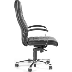 Kontorsstol Melfi Svart läder Inkl. armstöd