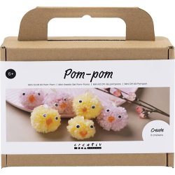Mini DIY Kit Pompon | Kycklingar | Ass. färger