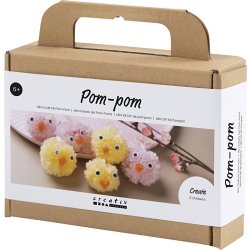 Mini DIY Kit Pompon | Kycklingar | Ass. färger