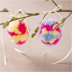 Mini DIY Kit Pompon | Ägg | Färgglad