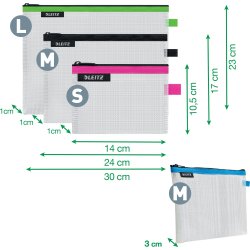 Leitz WOW Vattenavvisande zip-påse | ass.