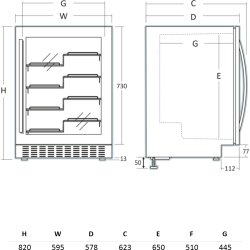 Scancool Vinkylskåp - WC361BE