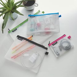 Leitz WOW Vattenavvisande dragkedjeficka, M, Rosa