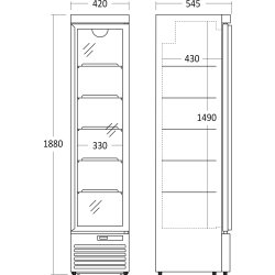 Scancool Displaykylskåp - DC160BD