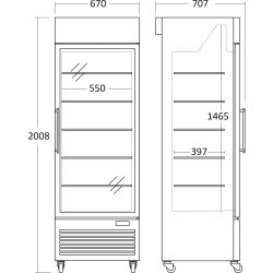 Scancool Displayfrys - DF400BD