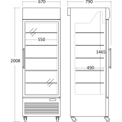Scancool Displayfrys - DF500BD