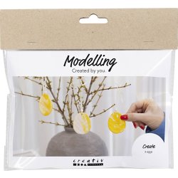 Mini DIY Kit Modellering | Ägg | Gul & pastell