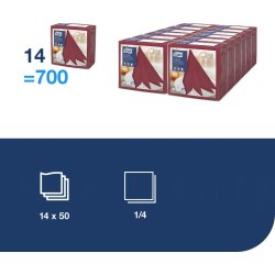 Servett TORK LinStyle vröd 39x39cm 50/fp