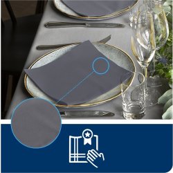 Servett TORK LinStyle grå 39x39cm 50/fp