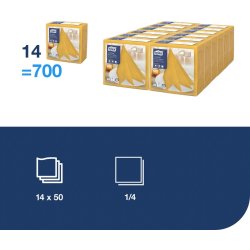 Servett TORK LinStyle gul 39x39cm 50/fp