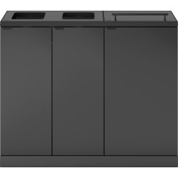 Bica 955 Avfallsstation 4 hinkar m. lock,Antracit