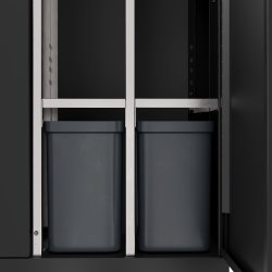 Bica 955 Avfallsstation 4 hinkar m. lock,Antracit