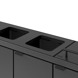 Bica 892 Avfallsstation 4x60L, Lock, Antracit