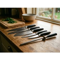 by Gaard Damascus knivset, 6 delar