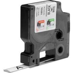 Dymo Rhinopro, 12 mm, krympslangtejp, vit