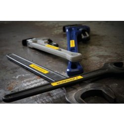 Dymo Rhino Vinyltape 19mm, svart på gul