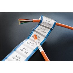 Dymo XTL, krympslangstape, 12 mm, svart på vitt