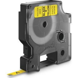 Dymo D1 märktejp 6mm, svart på gul