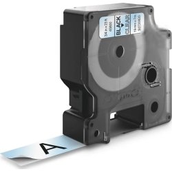 Dymo D1 etikettape, 19 mm, svart på genomskinlig
