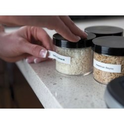 Dymo Letratag etikettape, 12 mm, svart på gul