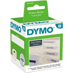 Dymo IW hängmappsetikett, 12x50 mm