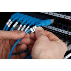 Dymo Rhino flexibel tape, 19 mm, svart på vit