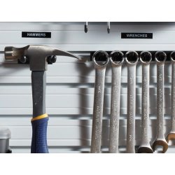 Dymo D1 polyestertape, 19 mm, svart på vit