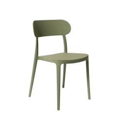 Haiti Matstol, plast, UV, stapelbar, olivengrön