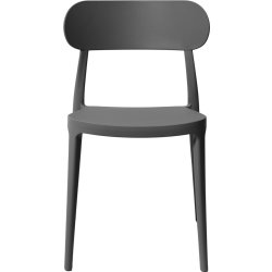 Haiti Stapelstol, plast, UV, stapelbar, mörkgrå