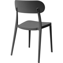 Haiti Stapelstol, plast, UV, stapelbar, mörkgrå
