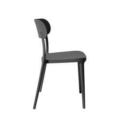 Haiti Stapelstol, plast, UV, stapelbar, mörkgrå