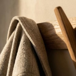 NordicLine Klädhängare, oljad ek/3 krokar, L60 cm