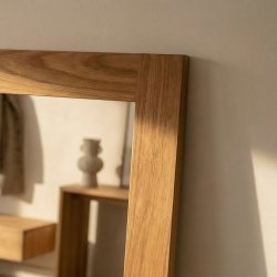 NordicLine Spegel, bred ram i ek, 50x120 cm