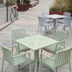 Cuba Trädgårdsstol, plast, UV, stapelbar, olivgrön