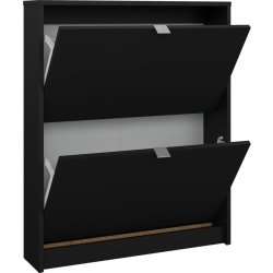 Skoskåp BudgetLine 2 fällbara luckor 2 fack Svart