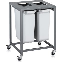Sorteringsvagn Light, 2 behållare, 120 L.