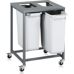 Sorteringsvagn Light, 2 behållare, 120 L.
