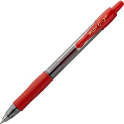 Pilot G-2+ gelpenna, 0,7 mm, röd