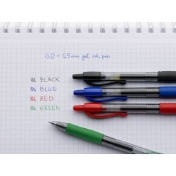 Pilot G-2+ gelpenna, 0,5 mm, svart