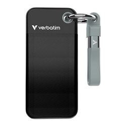 Verbatim USB-nyckelring gen 2, 256GB, svart/grå