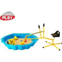 NORDIC PLAY Grävmaskin, gul