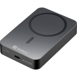 Sandberg Powerbank, Magnet, Trådlös - 10000 mAh