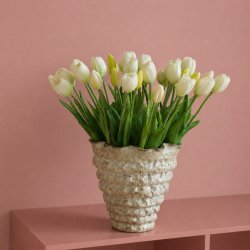 Aura Copenhagen Tulpanbukett 50 stjälkar, vit