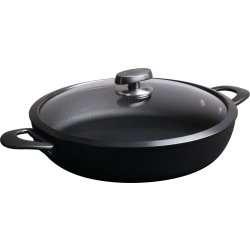 Scanpan Pro SB+ Sauterpanna med glaslock, 32 cm.