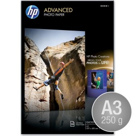 HP Q8697A blankt fotopapper, A3 / 250 g / 20 st ar