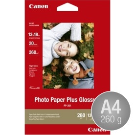 Canon PP-201 blankt fotopapper, A4 / 260 g / 20 st